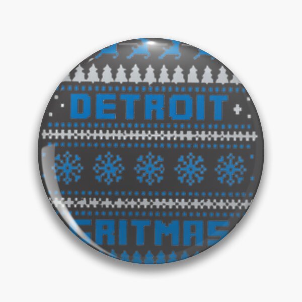 Item preview, Detroit Football Holiday Spirit Vintage Blue And Silver Christmas Graphic | Best Buy designed and sold by moodner.