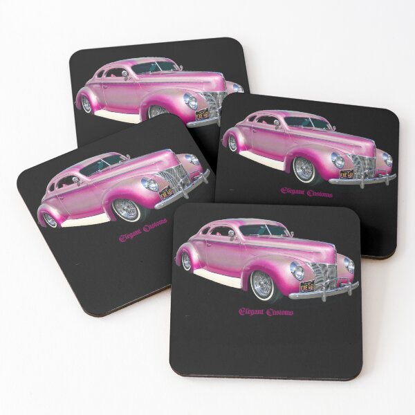 Item preview, 1940 Chopped Coupe Pink Pearl no text, Kustom, Hot Rod, Muscle Car designed and sold by Elegant Customs.