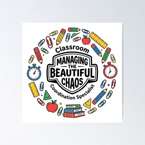 Item preview, Managing the Beautiful Chaos, Classroom Coordination Specialist Badge designed and sold by OpenFieldNotes.