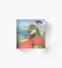 Parasaur + Landschaft Acrylblock