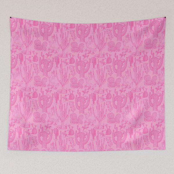 Item preview, Western Cactoile in Tonal Cotton Candy Pink designed and sold by YesterdayColl.