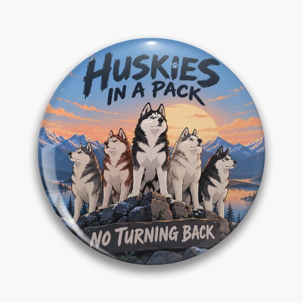 Item preview, Huskies in a Pack No Turning Back designed and sold by nikkolaus.