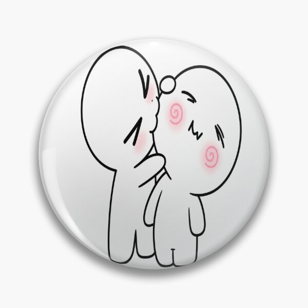Item preview, Cute Kawaii Couple Kiss designed and sold by DrPaints.