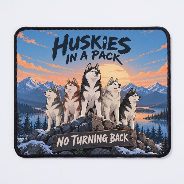 Item preview, Huskies in a Pack No Turning Back designed and sold by nikkolaus.