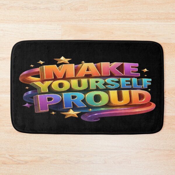 Item preview, Make Yourself Proud Colorful Motivational Typography | Inspirational Quote Art designed and sold by MAJCO-ART.