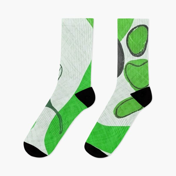 Item preview, Green Abstract Shapes and Ginkgo Leaves Pattern designed and sold by SassyArtistry.