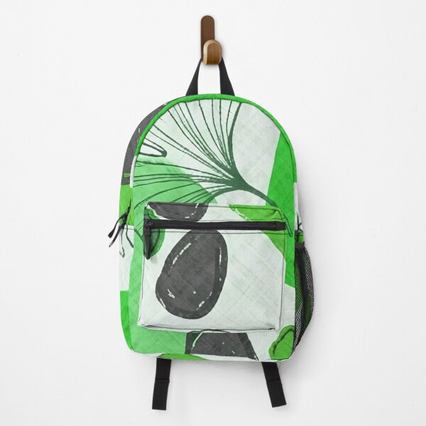 Item preview, Green Abstract Shapes and Ginkgo Leaves Pattern designed and sold by SassyArtistry.