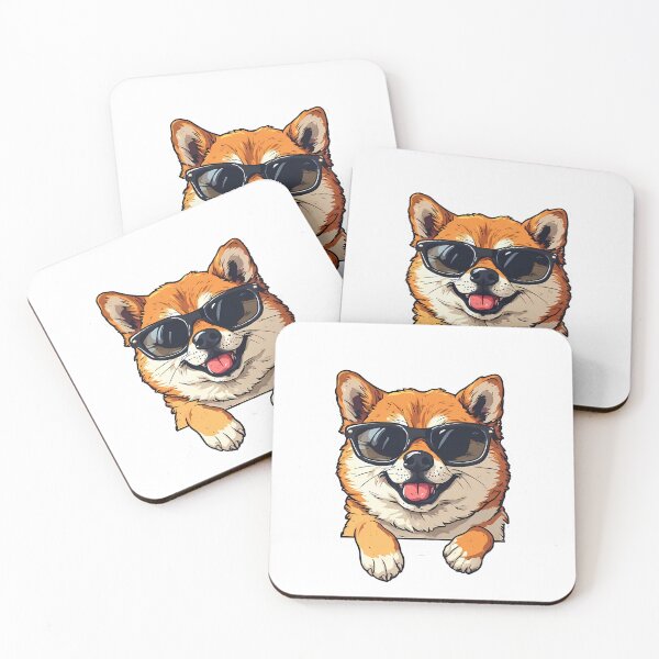 Item preview, Cool Shiba Inu Dog Wearing Sunglasses Paws Up designed and sold by Holub Art Studio & design.