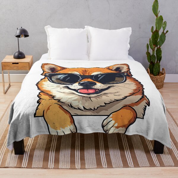 Item preview, Cool Shiba Inu Dog Wearing Sunglasses Paws Up designed and sold by Holub Art Studio & design.