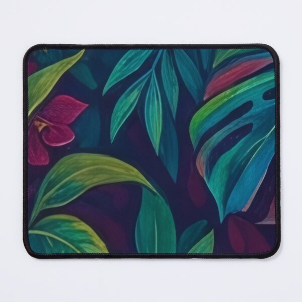 Item preview, Neon Tropical Jungle Monstera and Toucan Pattern designed and sold by SassyArtistry.