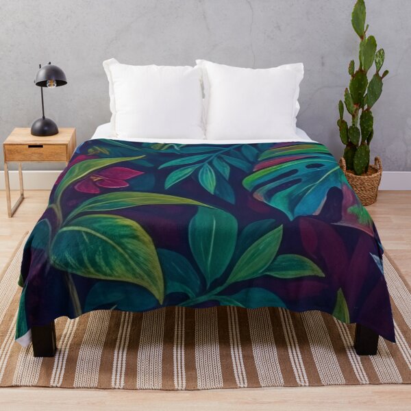 Item preview, Neon Tropical Jungle Monstera and Toucan Pattern designed and sold by SassyArtistry.