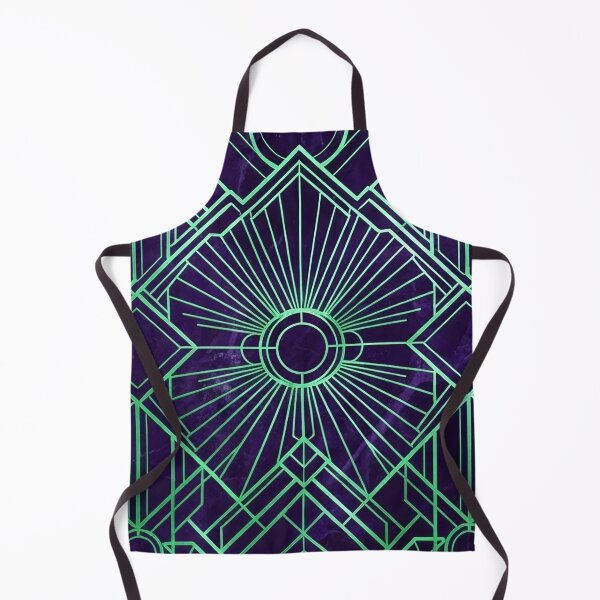 Item preview, Neon Green Art Deco Geometric Pattern designed and sold by SassyArtistry.