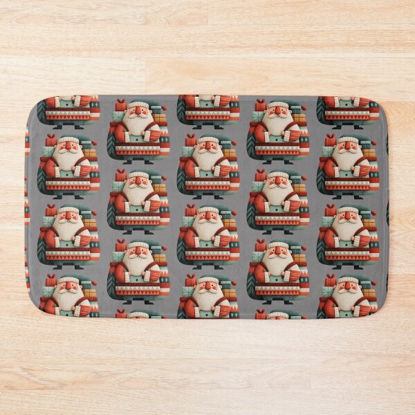 Item preview, Cute Mid Century Modern Santa Claus Art designed and sold by colorful-white.