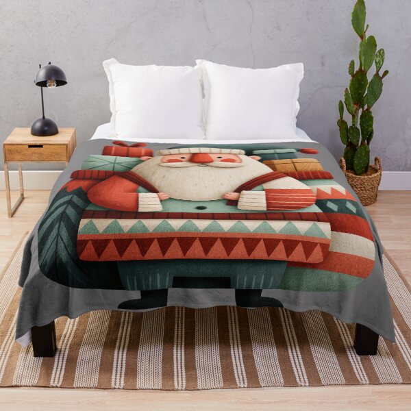 Item preview, Cute Mid Century Modern Santa Claus Art designed and sold by colorful-white.