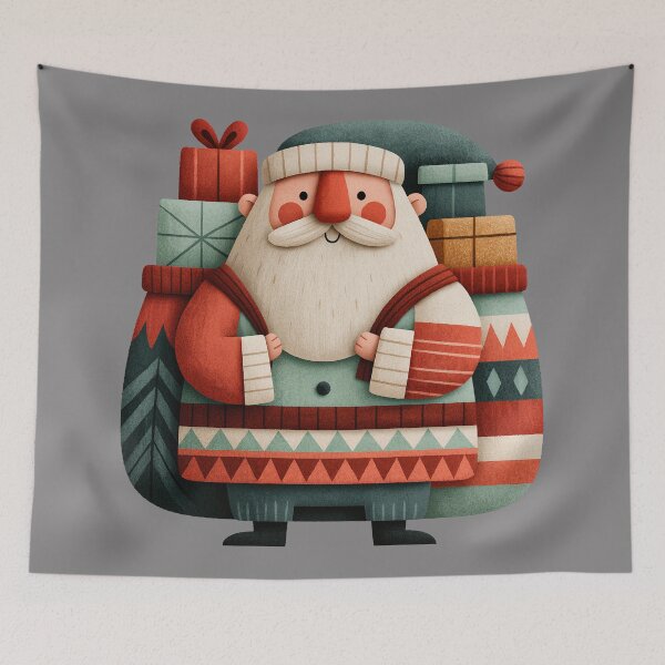 Item preview, Cute Mid Century Modern Santa Claus Art designed and sold by colorful-white.