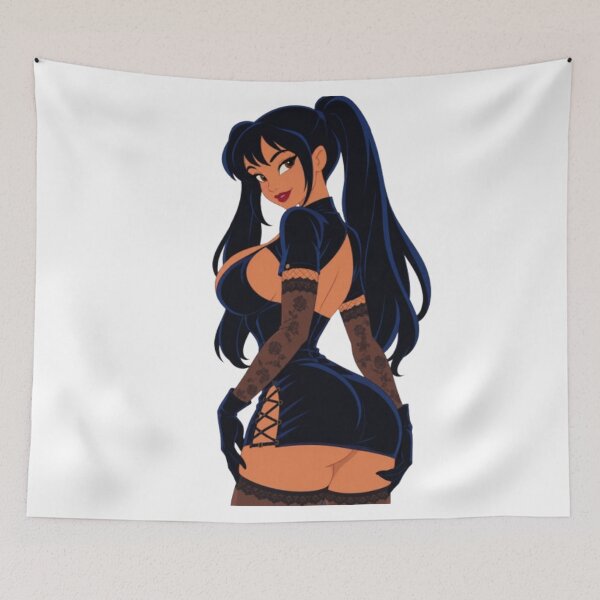 Item preview, Gothic Pin-Up Girl – Dark Retro Cartoon Glamour designed and sold by  Hollow Moon Studios..