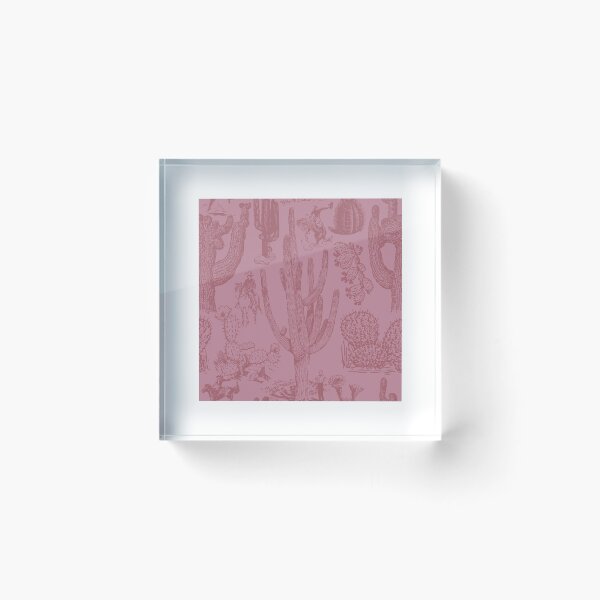 Item preview, Western Cactoile in Blush Mauve Rose designed and sold by YesterdayColl.