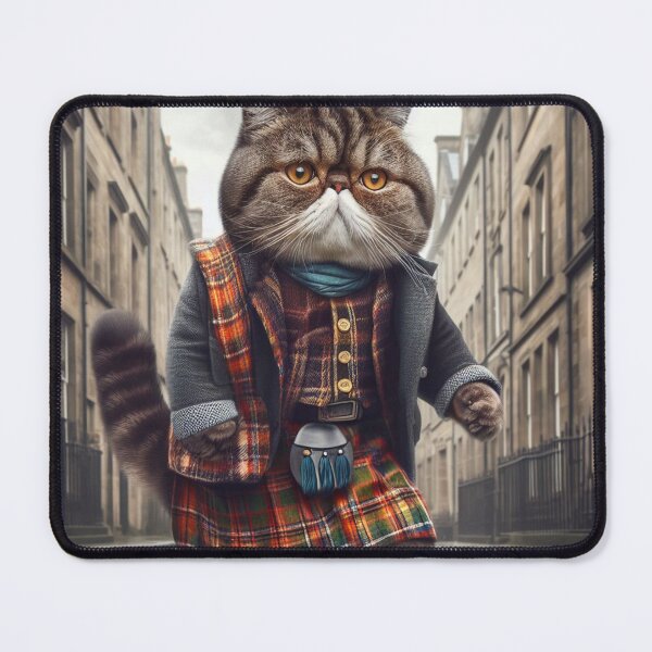 Item preview, Scottish Cat Fashion – Tartan Outfit designed and sold by CanArtVision.