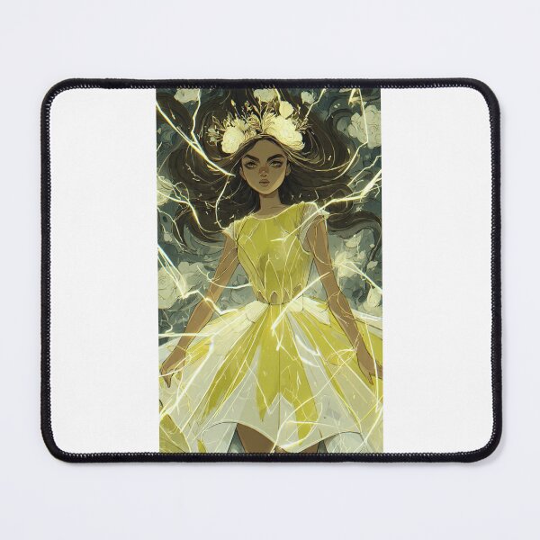 Item preview, Elyndra Sunlight Goddess- Yellow Dress Fantasy Girl with Light Magic  designed and sold by LC&LCPlatform.