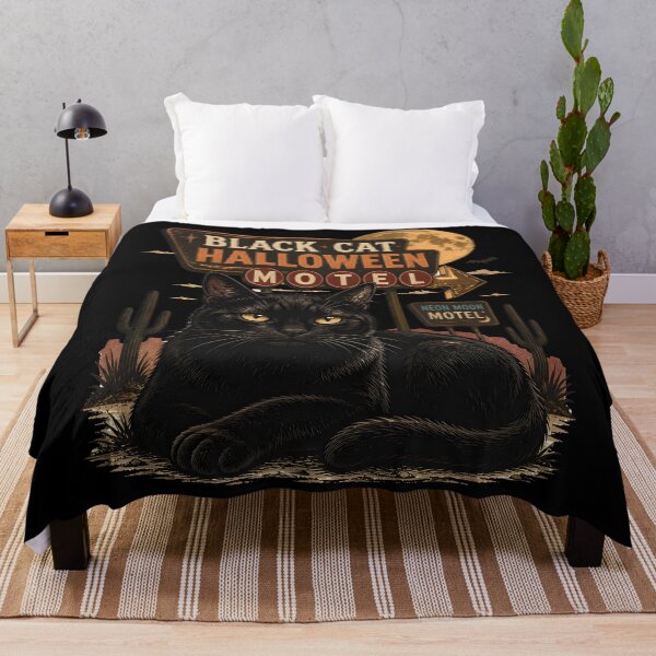 Item preview, BLACK CAT HALLOWEEN MOTEL Late Checkout Halloween Gothic Engraving designed and sold by KristenosNehk.