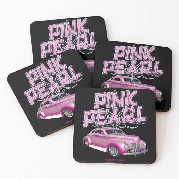 Item preview, 1940 Chopped Coupe Pink Pearl with text - Lowrider, Kustom, Hot Rod, Muscle Car designed and sold by Elegant Customs.
