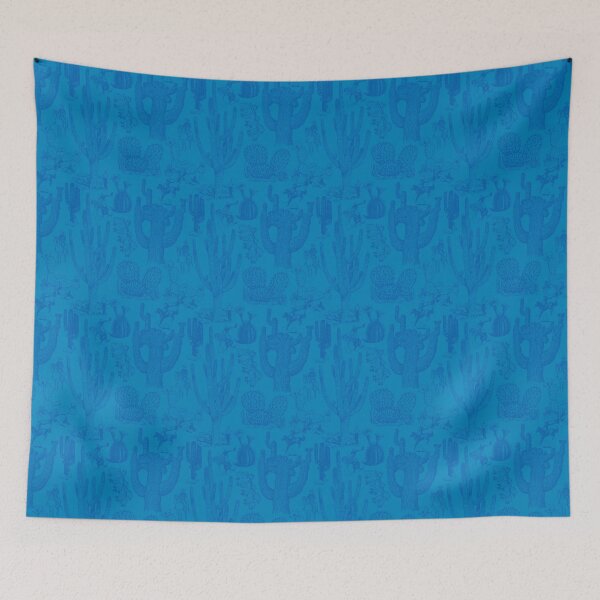 Item preview, Western Cactoile in Neon Blue designed and sold by YesterdayColl.