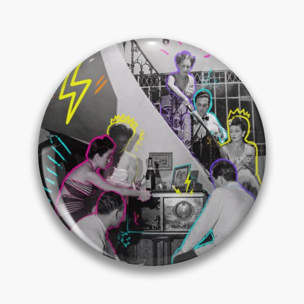 Item preview, Retro Future Beats - Vintage Radio Party Collage designed and sold by Avohai!.