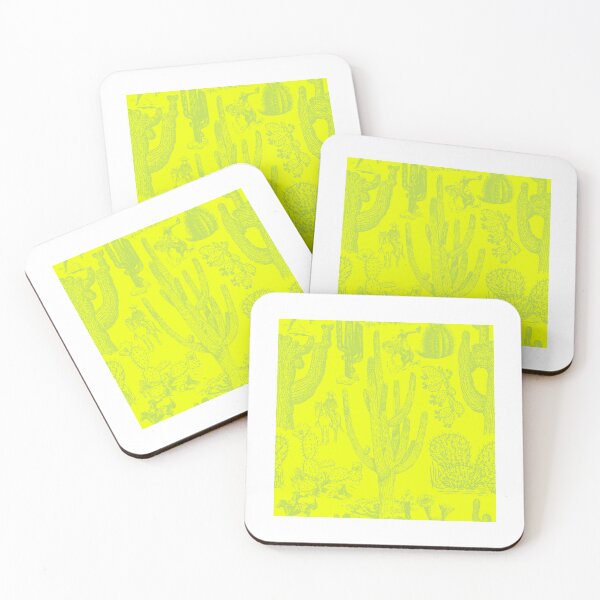 Item preview, Western Cactoile in Neon Safety Yellow designed and sold by YesterdayColl.