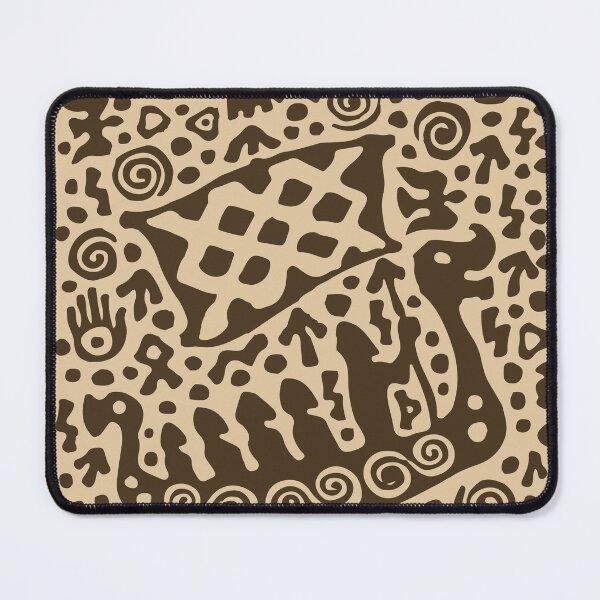 Item preview, Tribal Petroglyph Turtle Mandala Pattern designed and sold by RamyGallery.