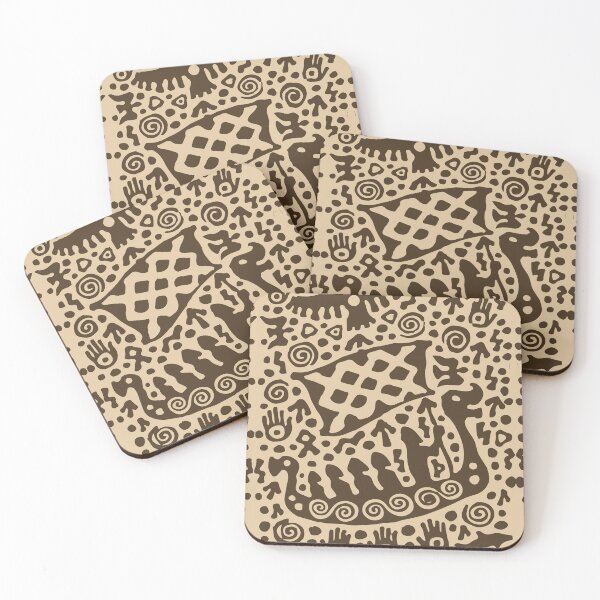 Item preview, Tribal Petroglyph Turtle Mandala Pattern designed and sold by RamyGallery.