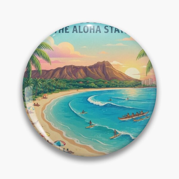 Item preview, Aloha Hawaii Vintage Travel Poster – Tropical Island Paradise designed and sold by ElartedeNoel.