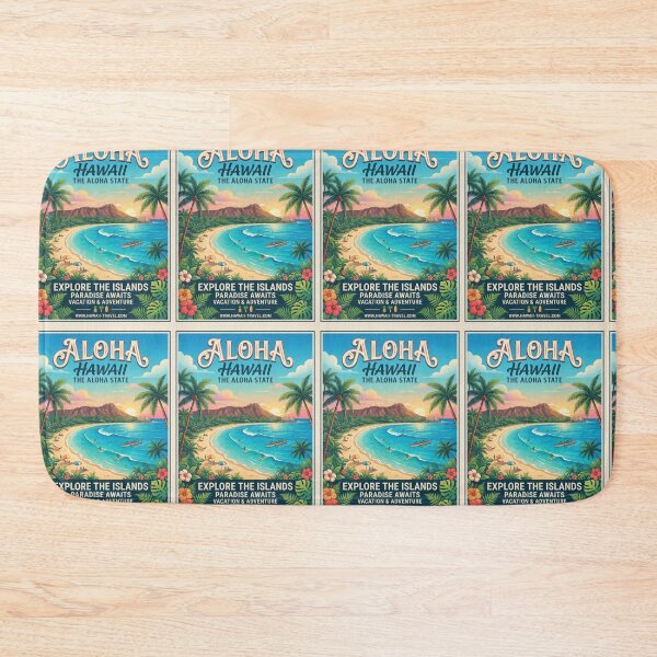 Item preview, Aloha Hawaii Vintage Travel Poster – Tropical Island Paradise designed and sold by ElartedeNoel.