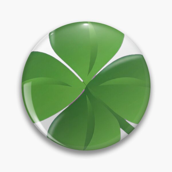 Item preview, LUCKY GIRL ERA - Glossy Four-Leaf Clover Icon - Symbol of Good Luck & Fortune designed and sold by HoMya.