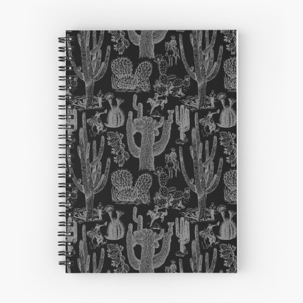 Item preview, Western Cactoile in Black + Gray designed and sold by YesterdayColl.