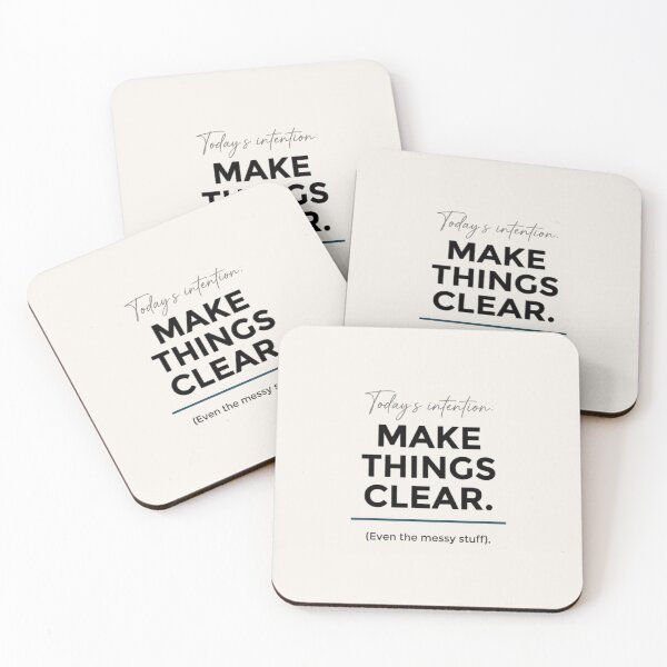 Item preview, Today's Intention Make Things Clear, Minimalist Teacher Quote designed and sold by OpenFieldNotes.
