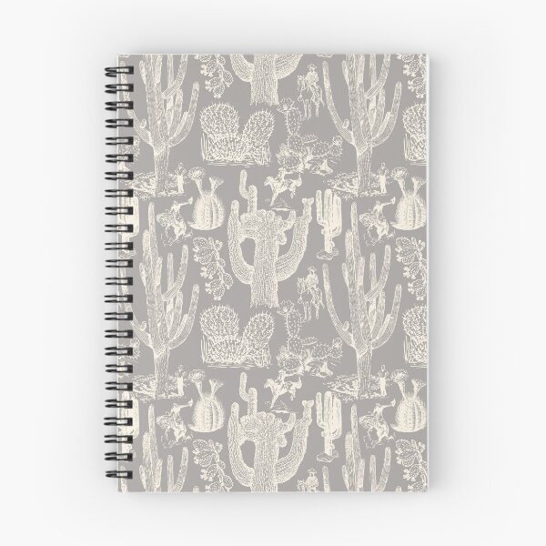 Item preview, Western Cactoile in Light Gray + Cream designed and sold by YesterdayColl.