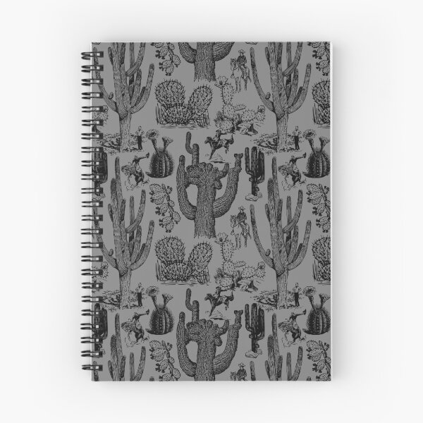 Item preview, Western Cactoile in Medium Gray + Black designed and sold by YesterdayColl.