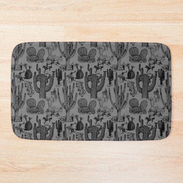 Item preview, Western Cactoile in Medium Gray + Black designed and sold by YesterdayColl.