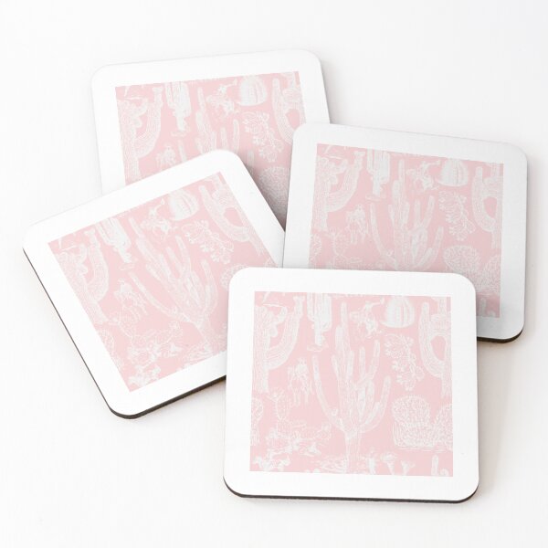 Item preview, Western Cactoile in Light Dogwood Pink + White designed and sold by YesterdayColl.