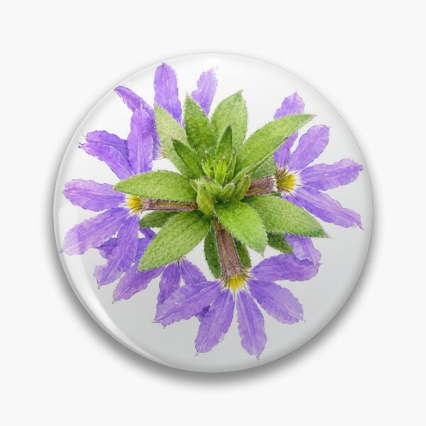 Item preview, Purple Scaevola Fan Flower Watercolor Botanical Art designed and sold by Shew Gallery.
