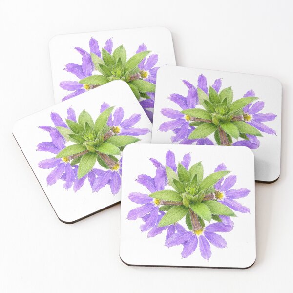 Item preview, Purple Scaevola Fan Flower Watercolor Botanical Art designed and sold by Shew Gallery.