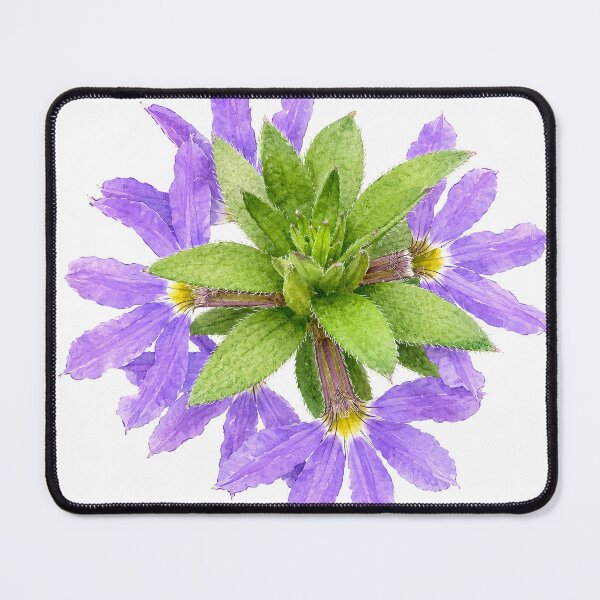 Item preview, Purple Scaevola Fan Flower Watercolor Botanical Art designed and sold by Shew Gallery.
