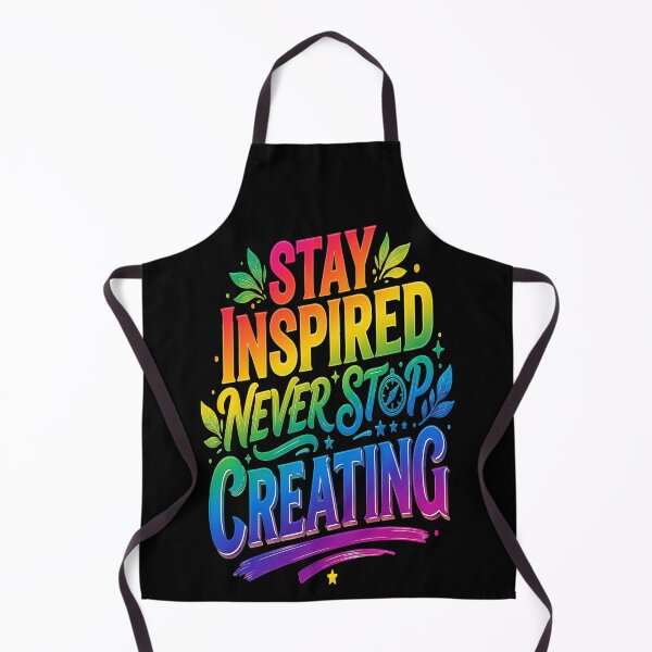 Item preview, Stay Inspired Never Stop Creating Colorful Motivational Typography designed and sold by MAJCO-ART.