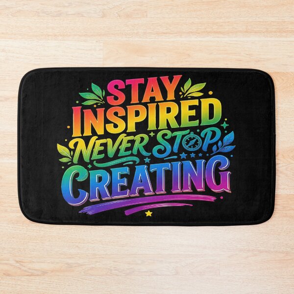 Item preview, Stay Inspired Never Stop Creating Colorful Motivational Typography  designed and sold by MAJCO-ART.