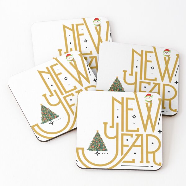 Item preview, GOLDEN NEW YEAR 2026 - Luxury Gold Foil Typography with Christmas Tree & Snowman - Festive Minimalist designed and sold by HoMya.
