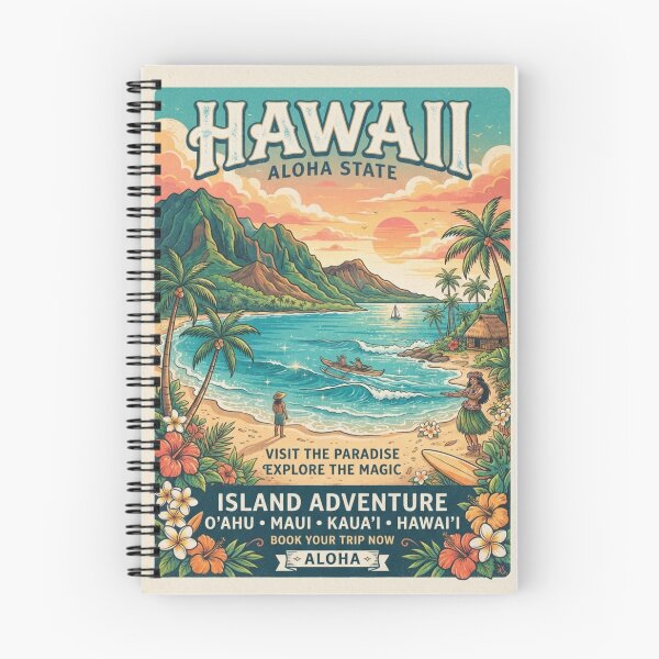 Item preview, Aloha Hawaii Vintage Travel Poster – Tropical Island Paradise designed and sold by ElartedeNoel.
