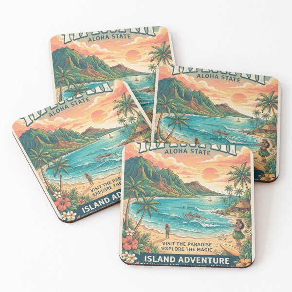 Item preview, Aloha Hawaii Vintage Travel Poster – Tropical Island Paradise designed and sold by ElartedeNoel.