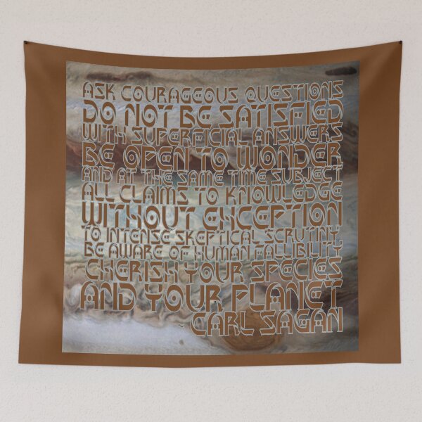 Item preview, Carl Sagan (Life Advice Quote) Stencil designed and sold by Cathedral of Curiosity.