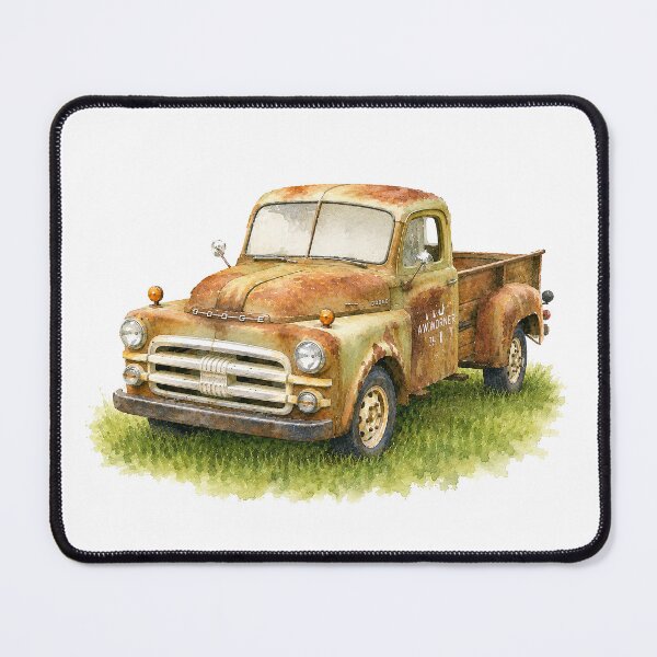 Item preview, Vintage Rusty Pickup Truck Watercolor Art designed and sold by Shew Gallery.