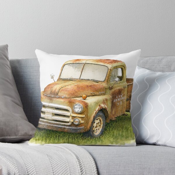 Item preview, Vintage Rusty Pickup Truck Watercolor Art designed and sold by Shew Gallery.